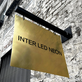 The Spitalfields' - Brass Outdoor Double Sided Hanging Swing Sign Regular